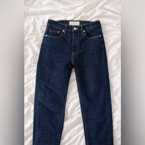Everlane High-Rise Jeans | Dark Wash | Stretch Denim Size 23